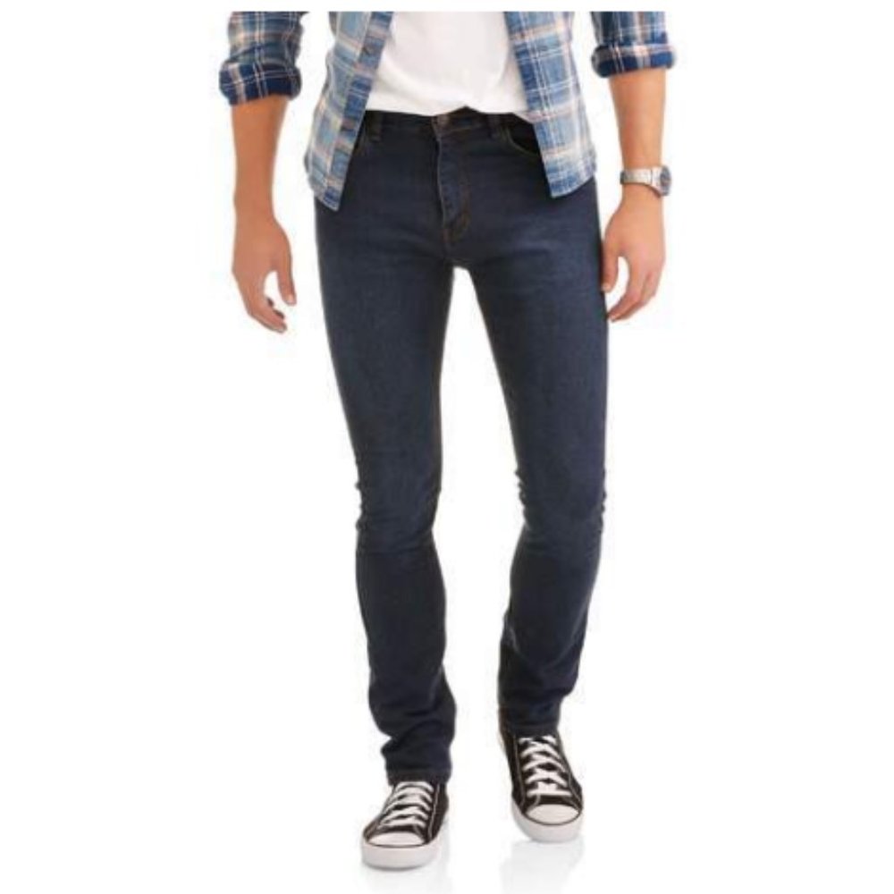 Swiss Cross Skinny Fit Cotton Stretch Tapered Denim Blue Jeans 40x30 NWT